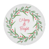 Waterverf bladeren en bessen Wreater Snijplank (Voorkant)