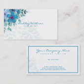 Waterverf bladeren en bloemen visitekaartje (Voorkant / Achterkant)