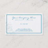 Waterverf bladeren en bloemen visitekaartje (Achterkant)