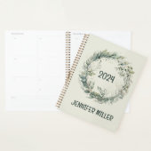 Waterverf bladeren en bloemenkrans planner (Display)