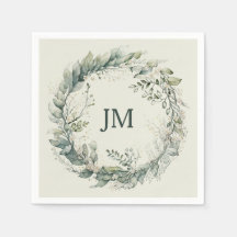 Waterverf bladeren en bloemenkrans