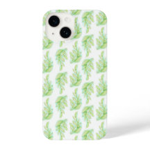 Waterverf bladeren groen wit