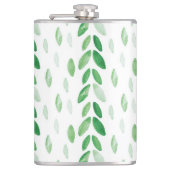 waterverf bladeren heupfles (Voorkant)