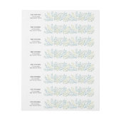 Waterverf Bladeren in Groene tinten Bruiloft Omwikkelbaar Adreslabel (Vel)