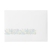 Waterverf Bladeren in Groene tinten Bruiloft Omwikkelbaar Adreslabel (Voorkant)