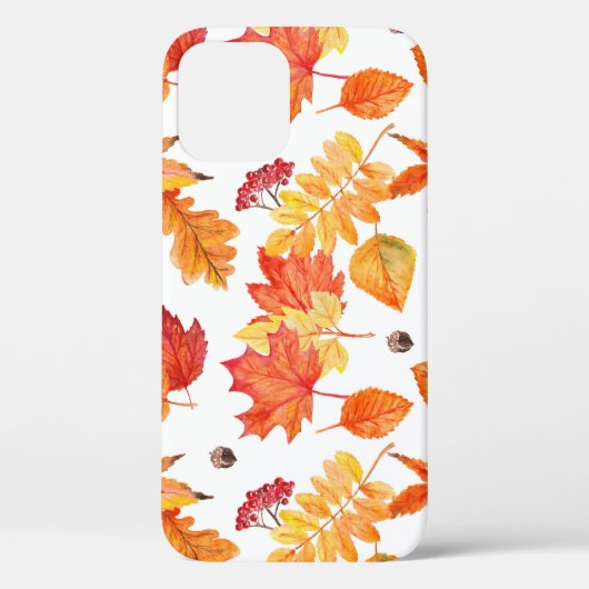 Waterverf bladeren, natuurlijk naadloos patroon. Case-Mate iPhone case (Achterkant)