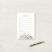 Waterverf bladeren om lijst te doen post-it® notes (Op bureau)