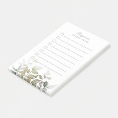 Waterverf bladeren om lijst te doen post-it® notes (Schuin)