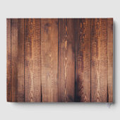 Waterverf bladeren op bijtende schuur Wedding Gastenboek (Achterkant)