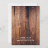 Waterverf bladeren op bijthout, monogrammed RSVP Kaart (Achterkant)