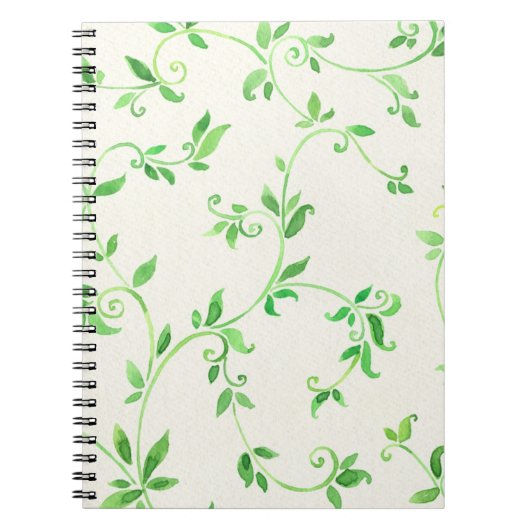 Waterverf bladeren patroon notitieboek (Voorkant)