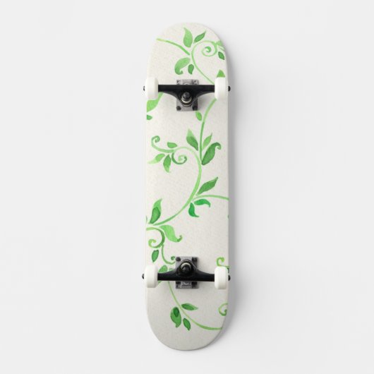 Waterverf bladeren patroon persoonlijk skateboard (Voorkant)