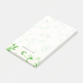 Waterverf bladeren patroon post-it® notes (Schuin)