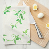 Waterverf bladeren patroon theedoek (Quarter Fold)