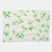 Waterverf bladeren patroon theedoek (Horizontaal)