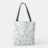 Waterverf bladeren patroon tote bag (Achterkant)