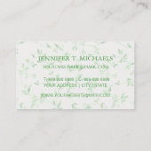 Waterverf bladeren patroon visitekaartje (Achterkant)