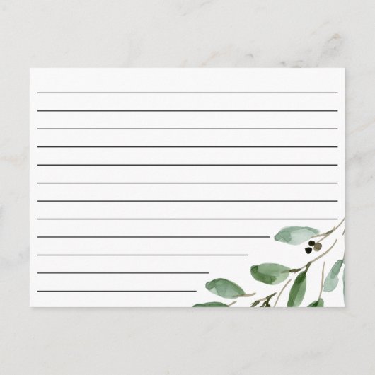 Waterverf bladeren | Recept Kaart (Achterkant)