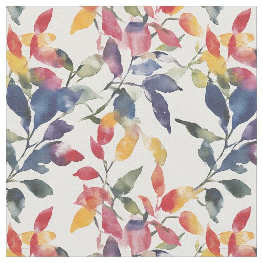 Waterverf bladeren stof (Close Up)