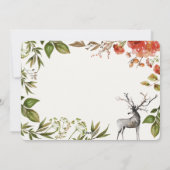 Waterverf bladervlek kerstfoto feestdagenkaart (Achterkant)