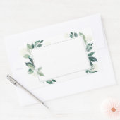 Waterverf bladgroene botanische afbeelding rechthoekige sticker (Envelop)