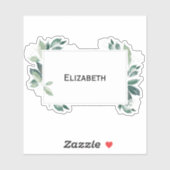 Waterverf bladgroene botanische sticker (Vel)