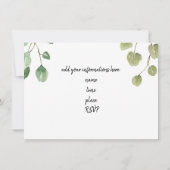 waterverf bladmuziek recital kaart (Achterkant)