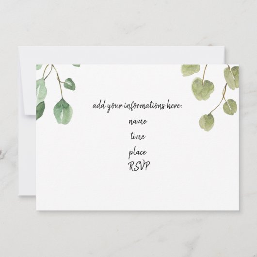 waterverf bladmuziek recital kaart (Achterkant)