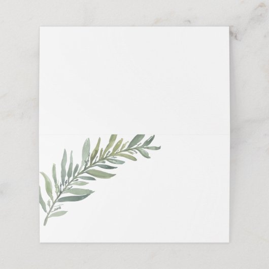 Waterverf bladnaam Kaarten Plaatskaartje (Buitenkant ongevouwen)