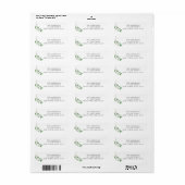 Waterverf Bladwerk Retouradres Etiket (Full Sheet)