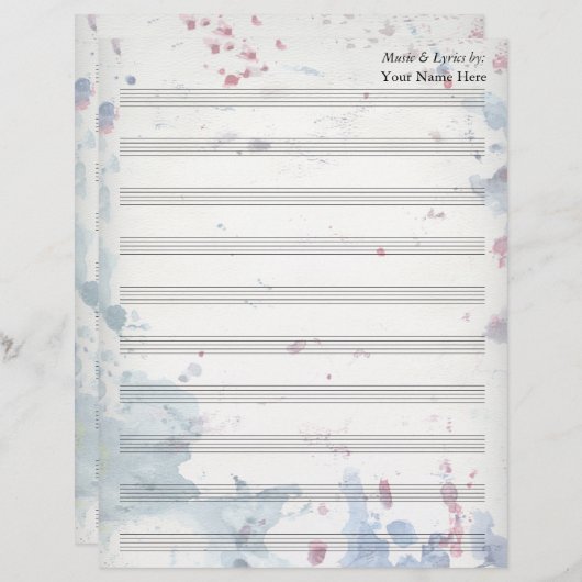 Waterverf Blanco blad muziek 10-inch (Voorkant / Achterkant)