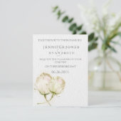 waterverf blanke rozenbruine roodbruine uitnodigin kaart (Staand voorkant)