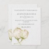 waterverf blanke rozenbruine roodbruine uitnodigin kaart (Voorkant / Achterkant)