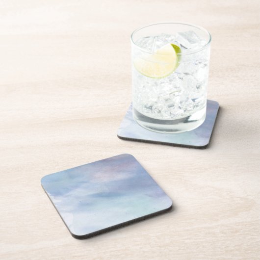 Waterverf Blauw 2 Bier Onderzetter (Rechterzijde)