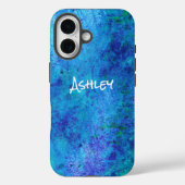 Waterverf blauw Abstract Case-Mate iPhone Case (Achterkant)