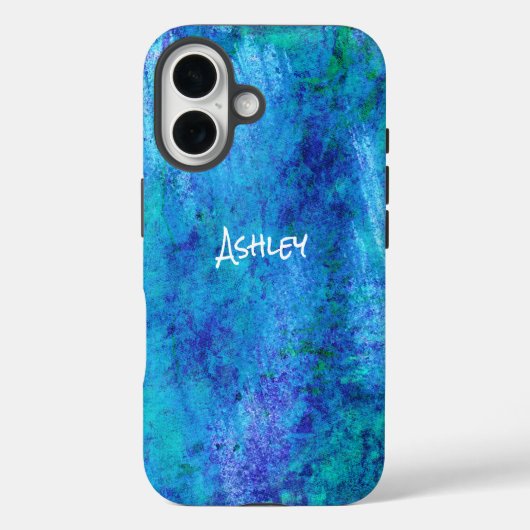 Waterverf blauw Abstract Case-Mate iPhone Case (Achterkant)