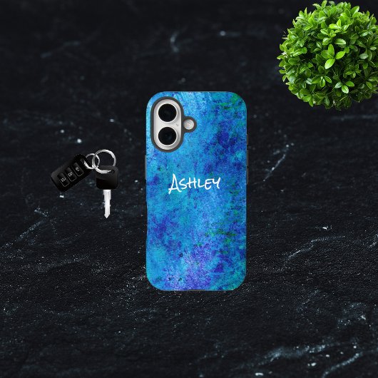 Waterverf blauw Abstract Case-Mate iPhone Case