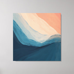 Waterverf Blauw Abstract KunstaartwongCanvas Pr Canvas Afdruk