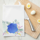 Waterverf Blauw Abstracte Keuken Handdoek (Quarter Fold)
