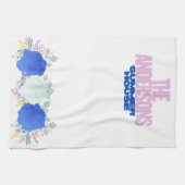 Waterverf Blauw Abstracte Keuken Handdoek (Horizontaal)