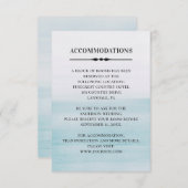 Waterverf blauw accommodaties. Trouwdetails Informatiekaartje (Voorkant / Achterkant)