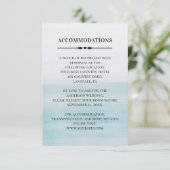 Waterverf blauw accommodaties. Trouwdetails Informatiekaartje (Staand voorkant)