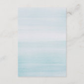 Waterverf blauw accommodaties. Trouwdetails Informatiekaartje (Achterkant)