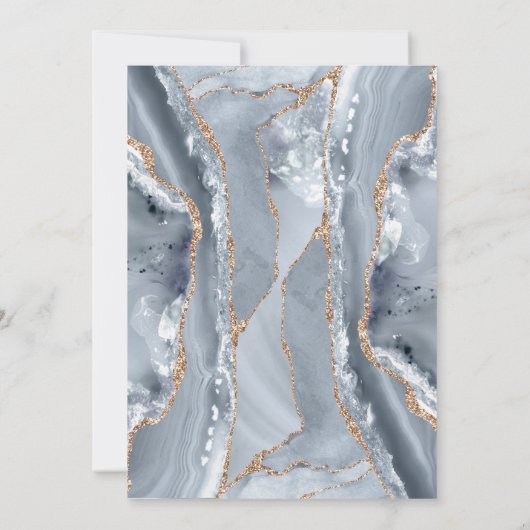 waterverf blauw agaat kruis doop kaart (Achterkant)