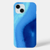 Waterverf Blauw Agate | Abstracte telefoonkwestie Case-Mate iPhone Case (Achterkant)