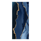 waterverf blauw agate op zwarte prijslijst reclamekaart (Achterkant)