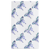 Waterverf blauw Aqua Paarse vlinder Klein Cadeauzakje (Achterkant)