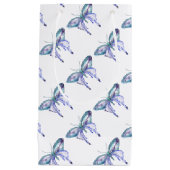 Waterverf blauw Aqua Paarse vlinder Klein Cadeauzakje (Voorkant)