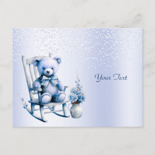 Waterverf Blauw Baby Beer Briefkaart
