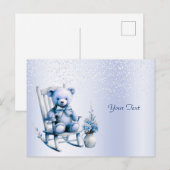 Waterverf Blauw Baby Beer Briefkaart (Voorkant / Achterkant)